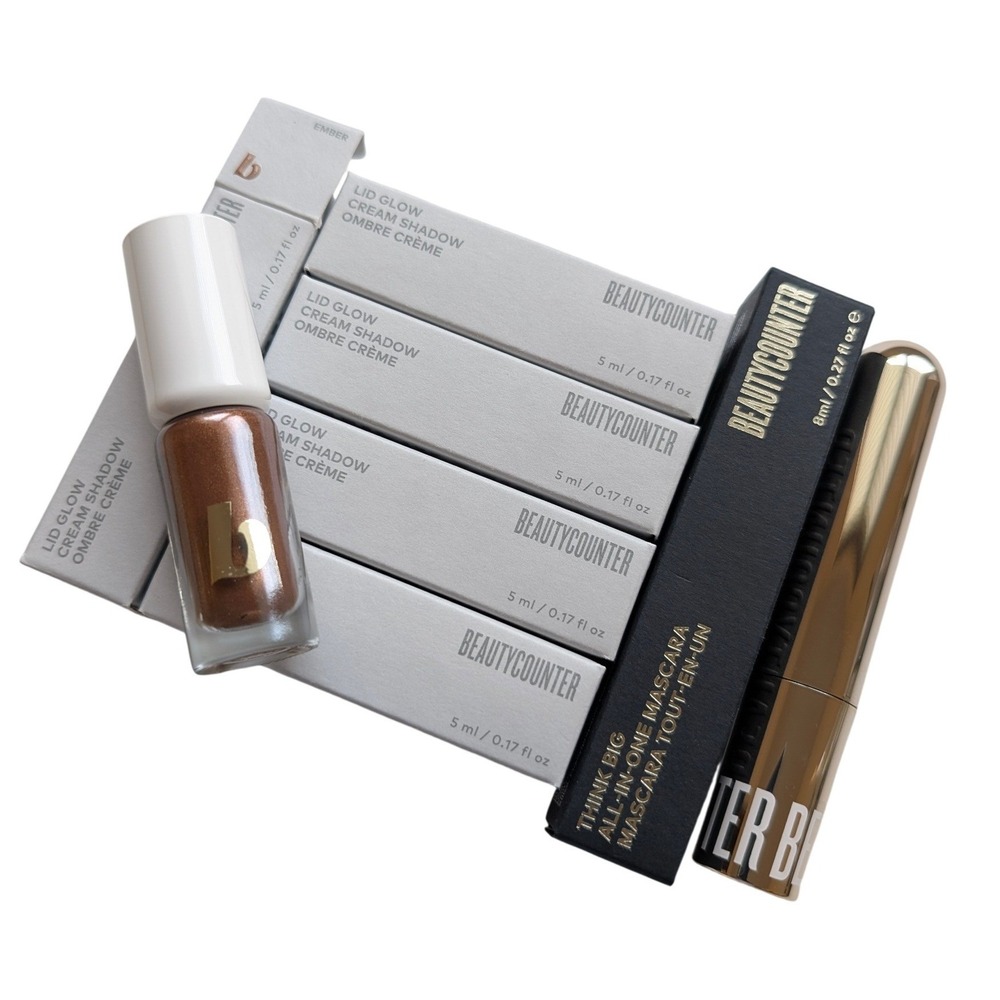 Beautycounter Lot 5 Lid Glow Cream Shadow Ember 1 Think Big Mascara Better Black